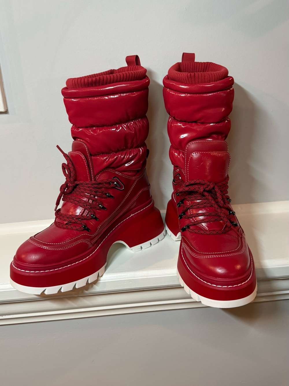 Michael Kors shiloh red boots